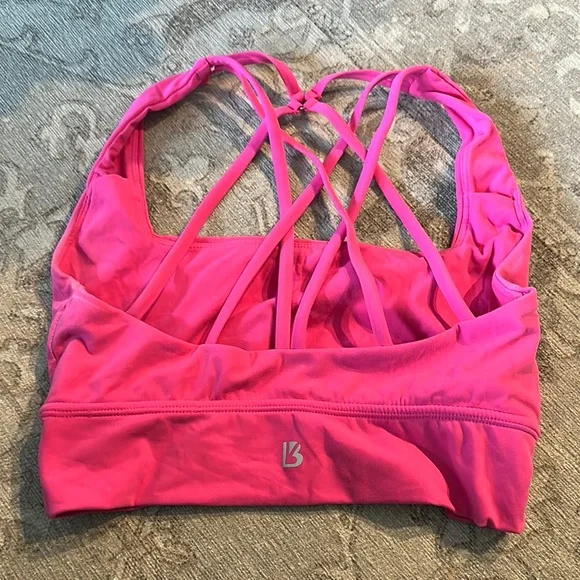 BuffBunny Pink Strappy sports bra - Picture 3 of 3